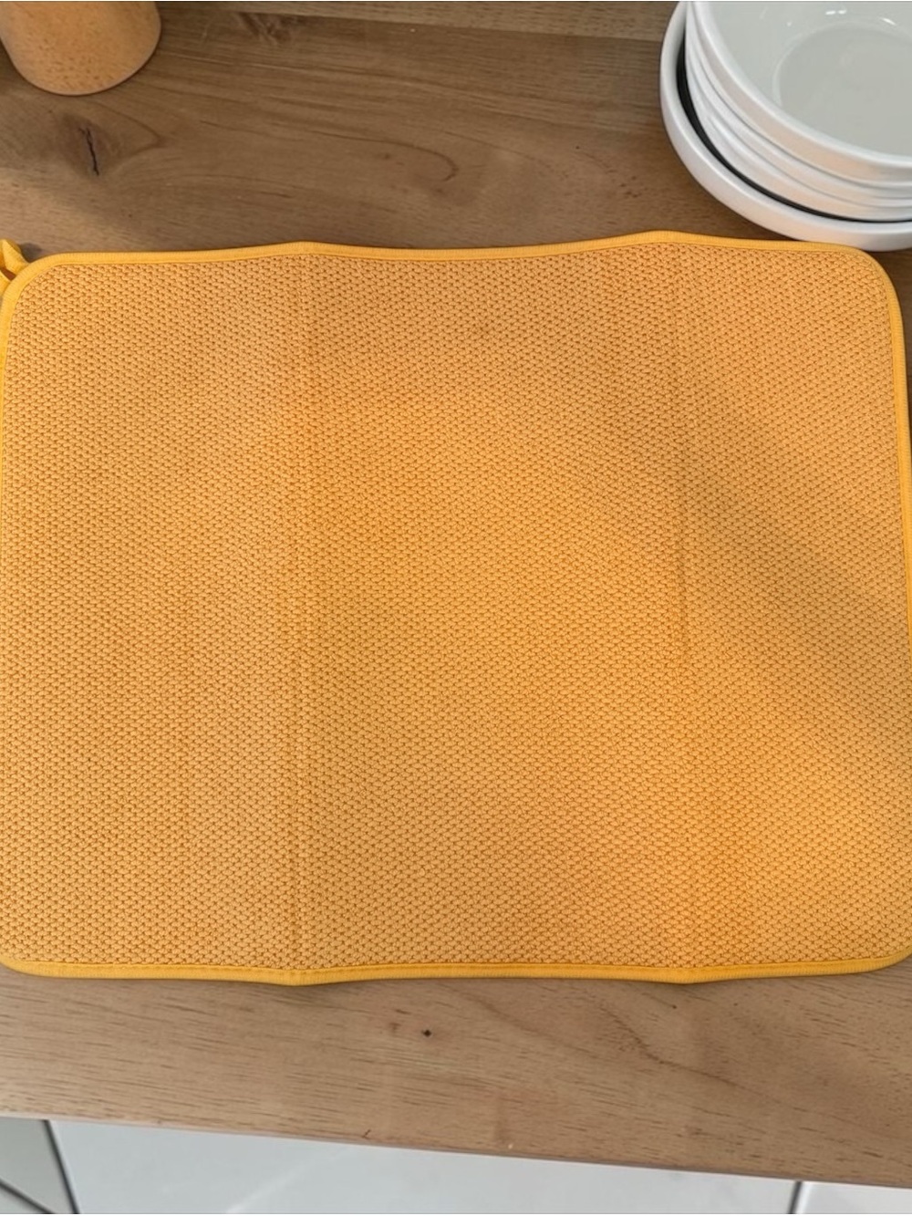 Bright Orange/Yellow Microfiber Dish Drying Kitchen Mat